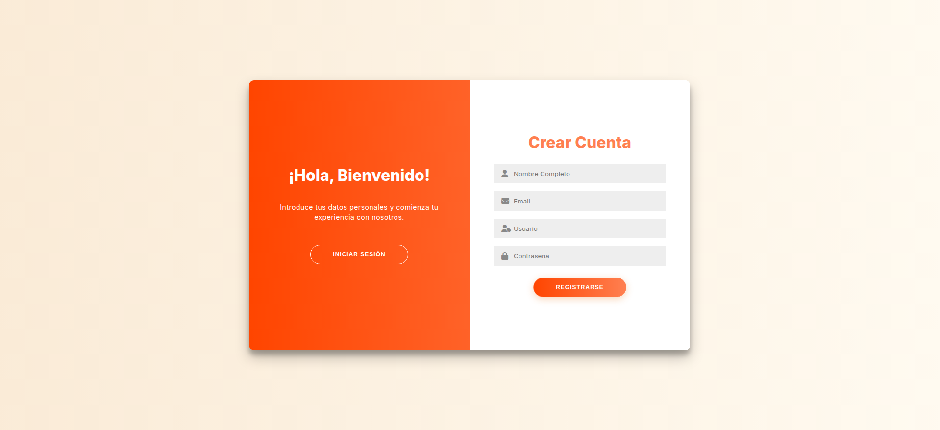 Registro con validación de contraseña